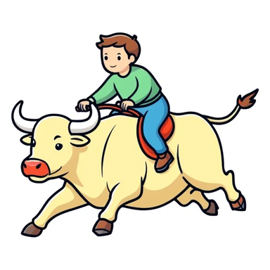 Bull rider  sticker