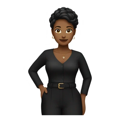 Women’s fall black outfit sticker