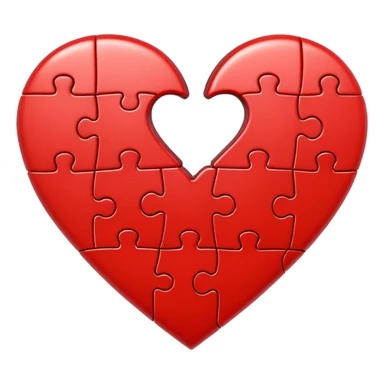 Puzzle Piece with heart in it sticker