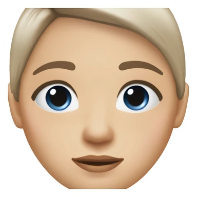 Slavic woman with blue eyes, eyes look up, fair skin, straight gradient medium length hair, eyes makeup, dressed in white T-shirt and office black jacket, one side of hair is tucked behind the ear. sticker