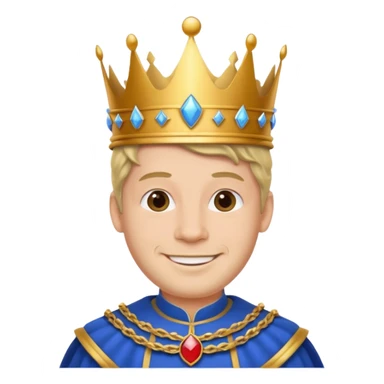 king with crown and blue outfit sticker