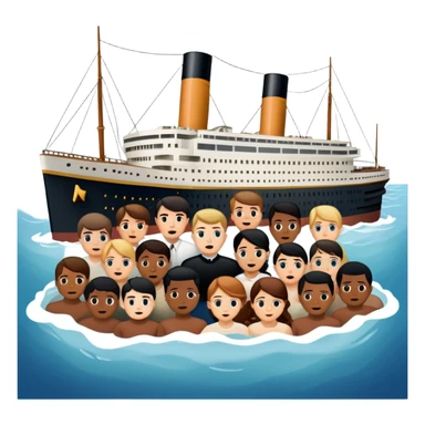 titanic and 10 people drowning  sticker