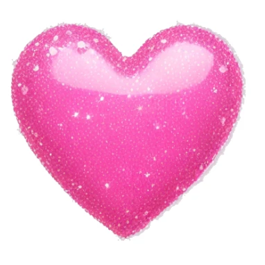 Sparkling pink heart sticker