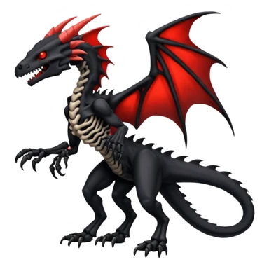 Edgy Cool Badass Evil Skeletal Salandit-Zekrom-Nargacuga-fusion (full body) sticker