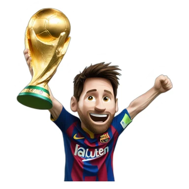 messi winning the world cup sticker