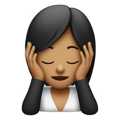 Face palm woman black sticker