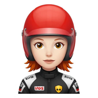 red haired racer with black outfit sticker