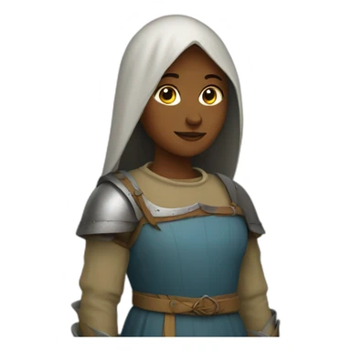 Medieval girl sticker