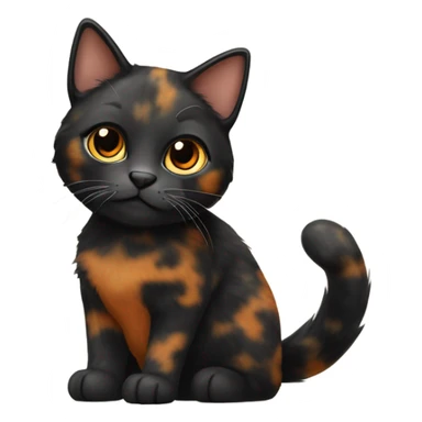 Black tortoiseshell cat  sticker