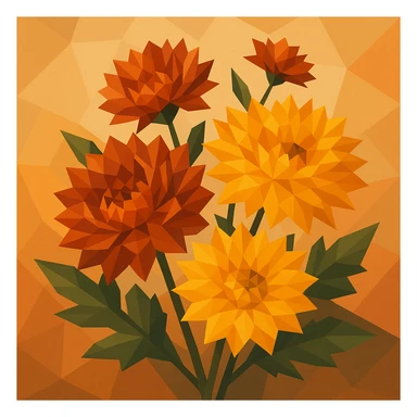 autumn flowers sticker