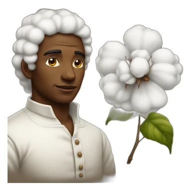 cotton worker in 1800 and his white master sticker