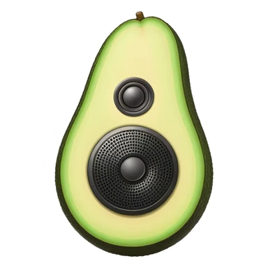 avocado with voice recorded inside sticker