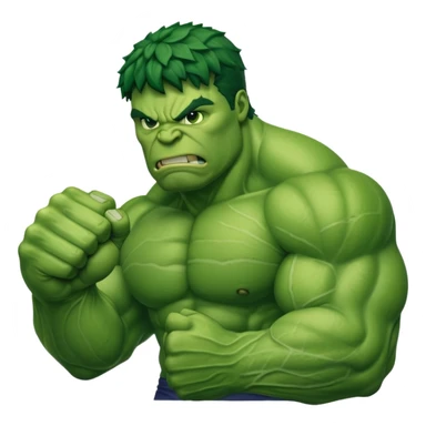 big muscular green hulks fist  sticker