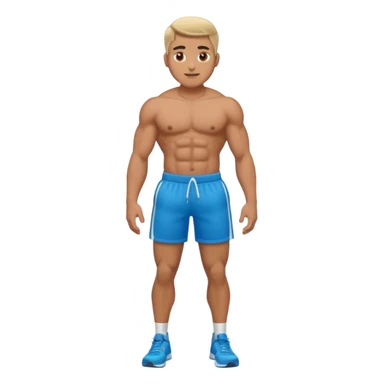 Naked man full body sticker