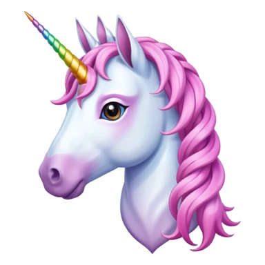 unicorn has a Long braided mane  sticker