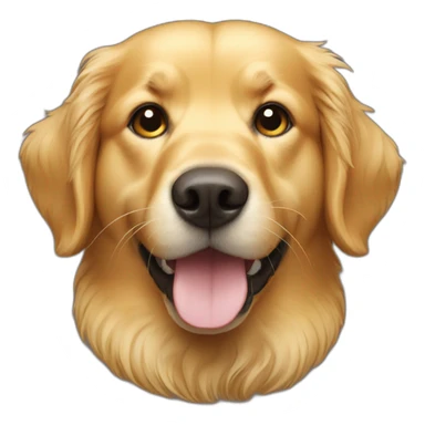 Golden retriever head sticker