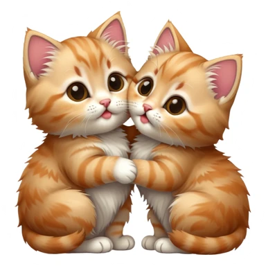 two kittens kissing sticker