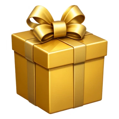gold gift box sticker