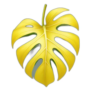 Yellow monstera leaf sticker