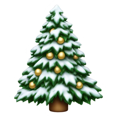 fancy rich snow covered christmas tree sticker