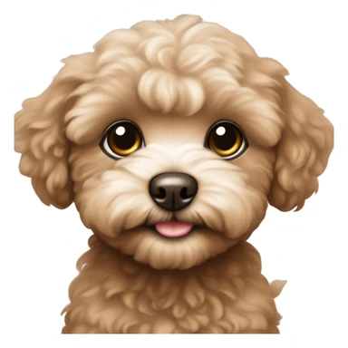 Brown maltipoo puppy  sticker