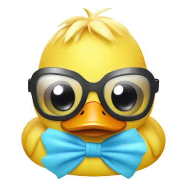 Happy duck. Summertime. Wearing a bathing suit and swim goggles sticker