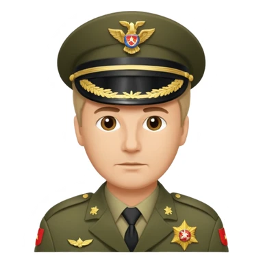Quiero un señor uniformado de soldado  sticker