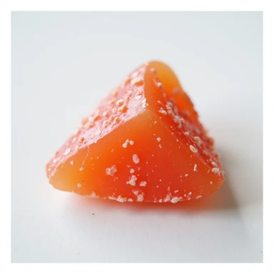 realistic dalgona candy with triangle shape, photorealistic style sticker