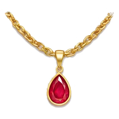 ruby on a necklace tear closeup chain  sticker