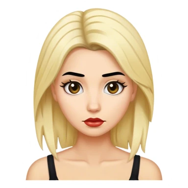 blonde with bad black hair roots sticker