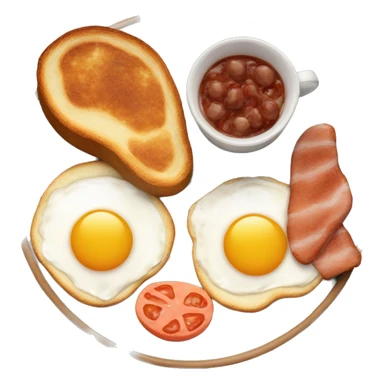 Full English breakfast on a plate  sticker