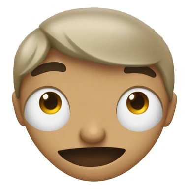 normal emoji but eyes half closed and right eye is closed sticker