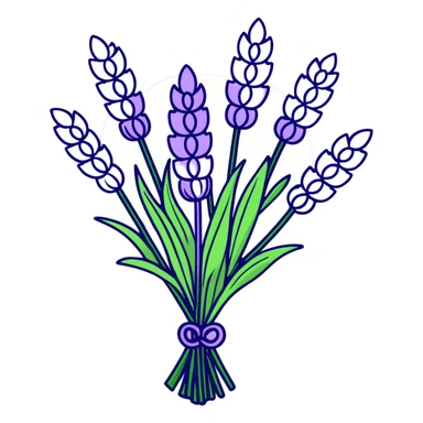 Beautiful lavender bouquet sticker