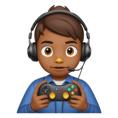 Gamer duck playing first person shooter game sticker