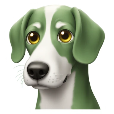 Perro salchicha arlequín de ojos verdes  sticker