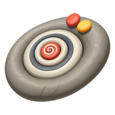 beautiful pebbles line going down a spiral sticker