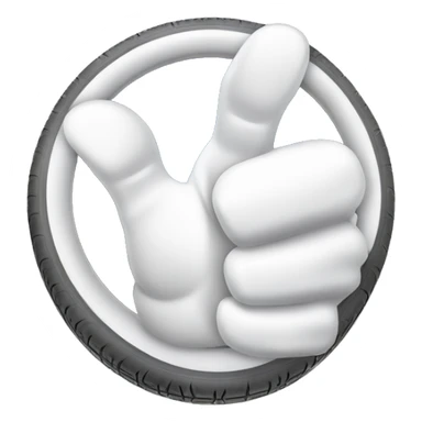 white michelin tire, thumbs up sticker