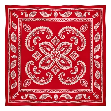 Red paisley bandana sticker