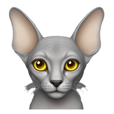 grey sphinx with yellow eyes  sticker