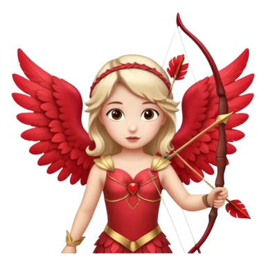 girl with cupid clothes sticker