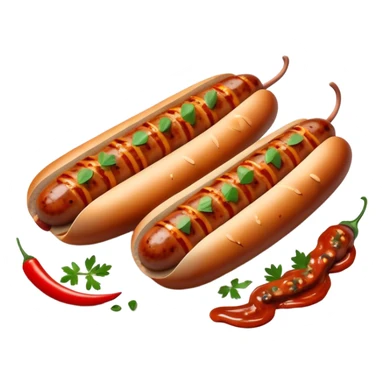 Cinematic spicy chipotle sausage, glistening with smoky, tangy sauce, charred and grilled to perfection, sliced open to reveal juicy filling, served with fresh herbs, rich and flavorful, detailed and appetizing. sticker