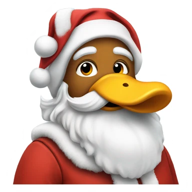 santa claus wearing a duck costume sticker