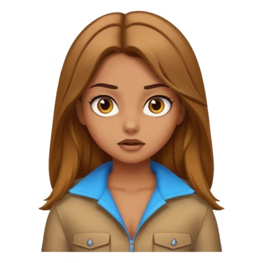 pretty long hair girl middle parted, amazed, good clothes, tanned, baddie, RELLY PREETY, BADDIE, DRESSED AS A BADDIE, LIGHT BROWN HAIR sticker