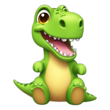cute dinosaur happy confetti sticker