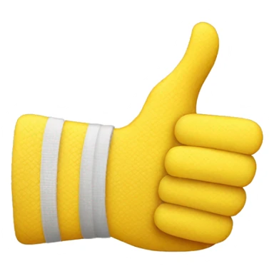 A yellow thumbs up with a bandage on the thumb sticker