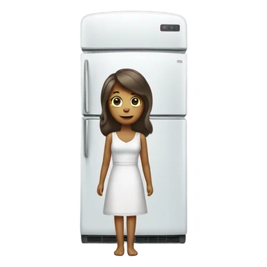 Fridge wearing dress  sticker