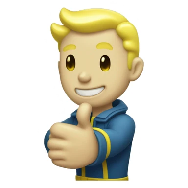 Vault boy ghoul cute thumbs up sticker