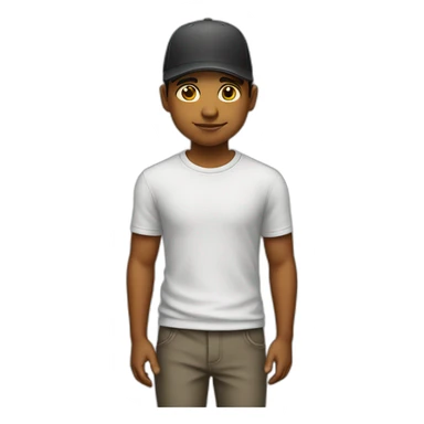 Niño con gorra boss sticker