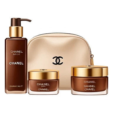 Brown Chanel skin care Kit sticker