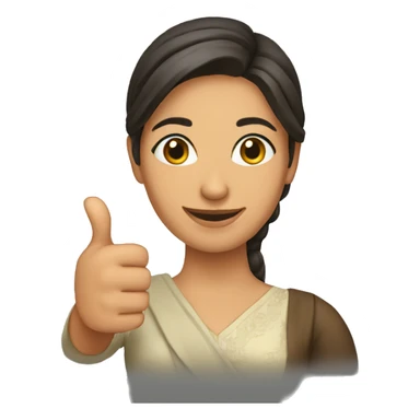 A PAKISTANI WOMAN WITH THUMBS UP sticker